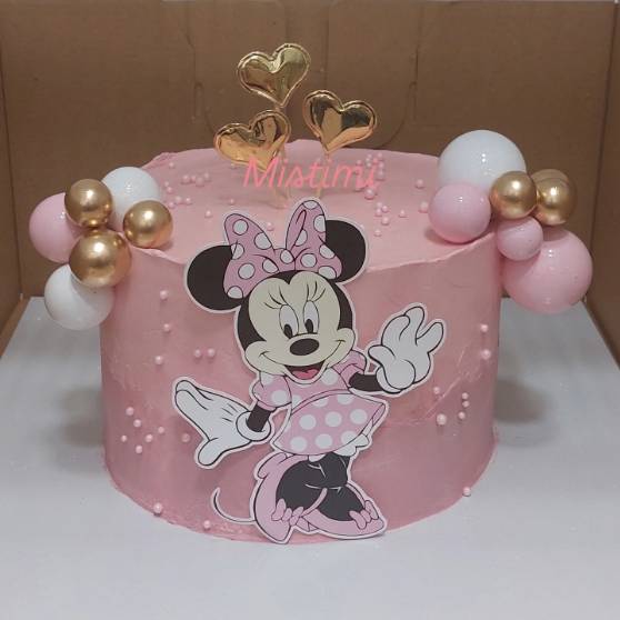 Dečija rođendanska torta za devojčice sa Minnie Mouse figuricom – Mistimi Zvezdara