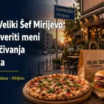 Pizzeria Veliki Šef u Mirijevu, pizza, burgeri i dostava hrane za korisnike koji žele da provere meni pre poručivanja ili odlaska.
